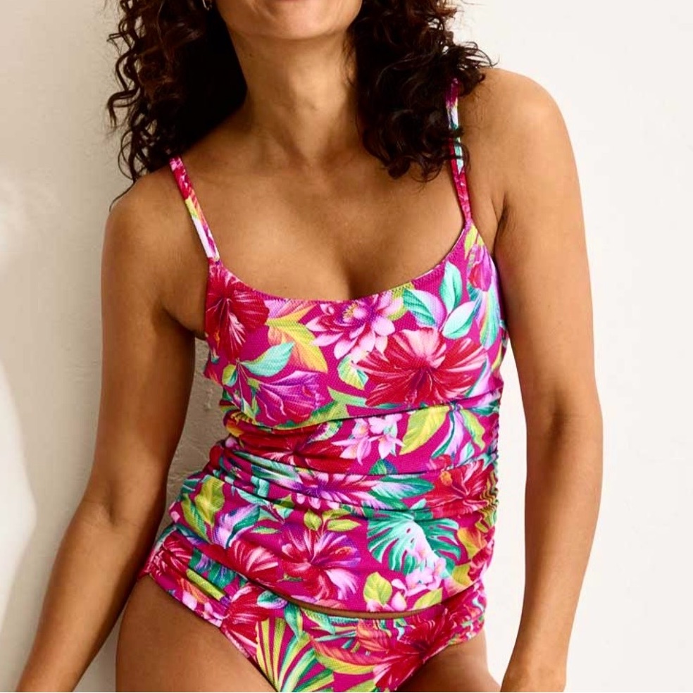 Tommy Bahama Island Cays Fiesta Reversible Maillot Tankini Top